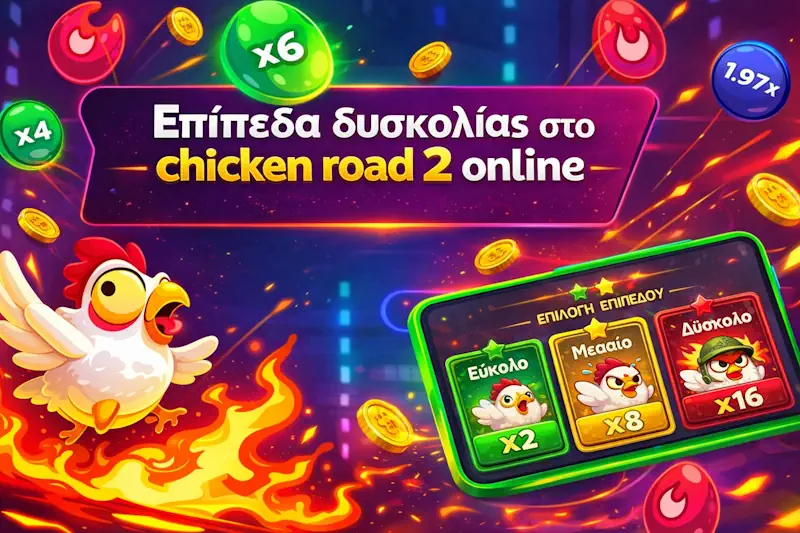 Επίπεδα δυσκολίας στο chicken road 2 online